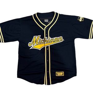 Black and Yellow Athletic Mesh Baseball Jersey